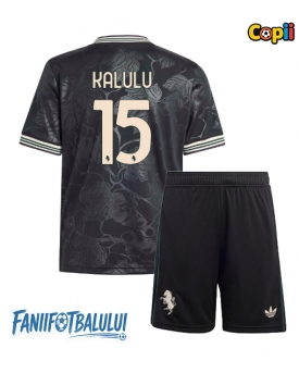 Juventus Pierre Kalulu #15 Echipament de Fotbal Replică 2025-26 Copii Treilea (+ Șorturi)